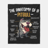 Couverture Polaire Anatomie D'Un Pitbull Cute (Devant)