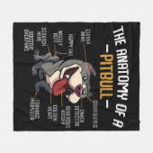 Couverture Polaire Anatomie D'Un Pitbull Cute (Devant (Horizontal))