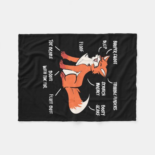 Couverture Polaire Anatomie D'Un Renard (Devant (Horizontal))