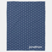 Couverture Polaire Anchor Navy & White Pattern ID836 (Devant)