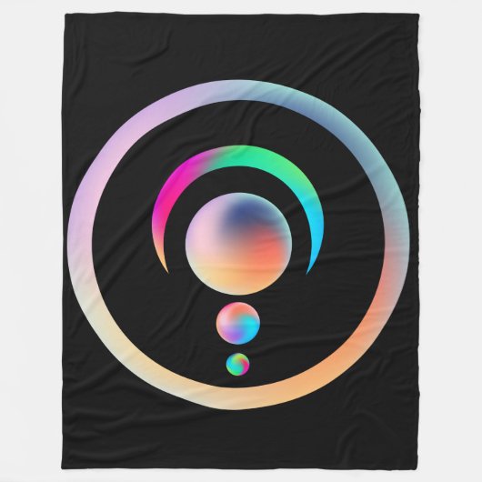 Couverture Polaire Ancien Alien Arc-en-ciel Cercles de culture (Devant)