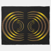 Couverture Polaire Ancien Alien Cercles de cultures d'or (Devant (Horizontal))