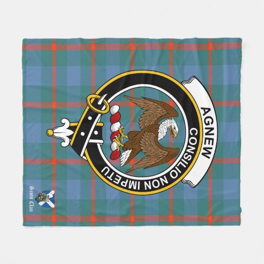 Couverture Polaire Ancien Clan Badge Tartan Plaid (Devant (Horizontal))