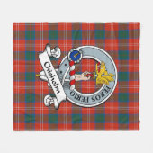 Couverture Polaire Ancien Clan de Chisholm Badge Tartan Plaid (Devant (Horizontal))