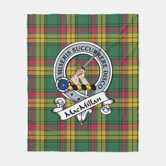 Couverture Polaire Ancien clan MacMillan Badge Tartan Plaid (Devant)