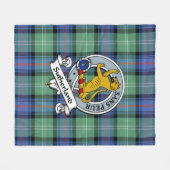 Couverture Polaire Ancien Clan Sutherland Badge Tartan Plaid (Devant (Horizontal))