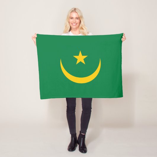 Couverture Polaire Ancien drapeau mauritanien (En situation)