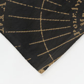 Couverture Polaire Ancien Monde Ancre nautique Monogramme Noir (Coin)
