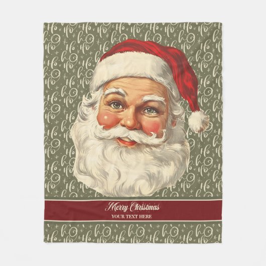 Couverture Polaire Ancien Noël Cosy Blanche pour la famille (Devant)