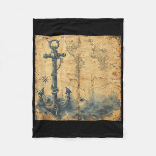 Couverture Polaire Ancien Oc Navire Pirate Voile Bateau Ancre Mer