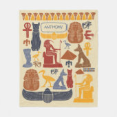 Couverture Polaire Ancienne Egypte Collage de graphismes égyptiens (Devant)