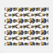 Couverture Polaire Ancienne Egypte Pyramide Anubis Motif Design (Devant (Horizontal))