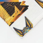 Couverture Polaire Ancienne Egypte Pyramide Anubis Motif Design (Coin)