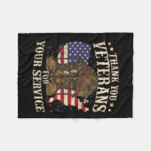 Couverture Polaire Anciens Combattants Mercis Pour Votre Jour Des Anc (Devant (Horizontal))