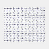 Couverture Polaire Ancrage bleu marine marine motif moderne (Devant (Horizontal))