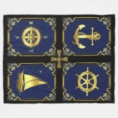 Couverture Polaire Ancrage nautique/roue de voilier/boussole/Cletic X (Devant (Horizontal))