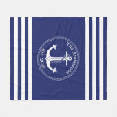 Couverture Polaire Ancre blanche marine Nom de famille Choisir la cou (Devant (Horizontal))