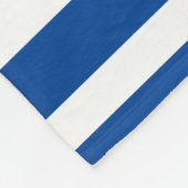 Couverture Polaire Ancre bleu bleu et blanc rayé personnalisé (Coin)