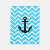 Couverture Polaire Ancre bleue de Chevron d'Aqua (Devant)
