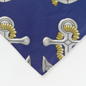 Couverture Polaire Ancre Design bleu marine (Coin)