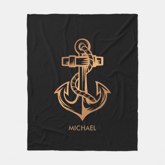 Couverture Polaire Ancre d'or (Devant)