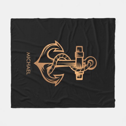 Couverture Polaire Ancre d'or (Devant (Horizontal))