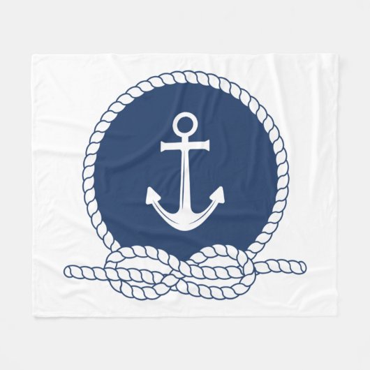 Couverture Polaire Ancre et corde élégantes (Devant (Horizontal))