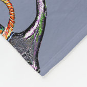 Couverture Polaire ANCRE Nautique Aquarelle grungy design 1 (Coin)