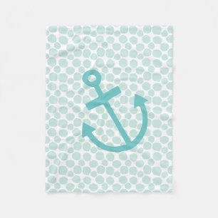 Couverture Polaire Ancre nautique de Little Skipper et Motif de point