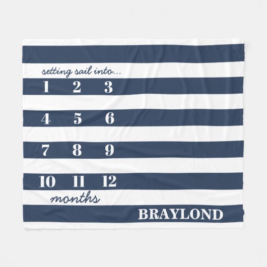 Couverture Polaire Ancre nautique Mensuel Jalon Blanche (Devant (Horizontal))