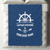 Couverture Polaire Ancre nautique Oars Helm Capitaine et nom de batea