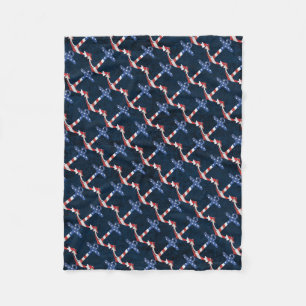 Couverture Polaire Ancre patriotique vintage USA nautiques de drapeau
