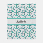 Couverture Polaire Ancre personnalisée Nautique (Devant)