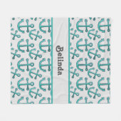 Couverture Polaire Ancre personnalisée Nautique (Devant (Horizontal))