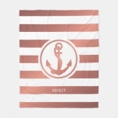 Couverture Polaire Ancre rose Gold (Devant)