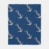 Couverture Polaire Ancres de l'esprit nautique Dolphin Marine Bleu (Devant)