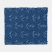 Couverture Polaire Ancres d'Esprit Nautique, Bleu Marine (Devant (Horizontal))