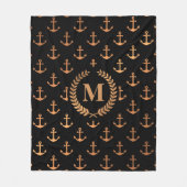 Couverture Polaire Ancres d'or (Devant)