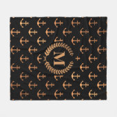 Couverture Polaire Ancres d'or (Devant (Horizontal))