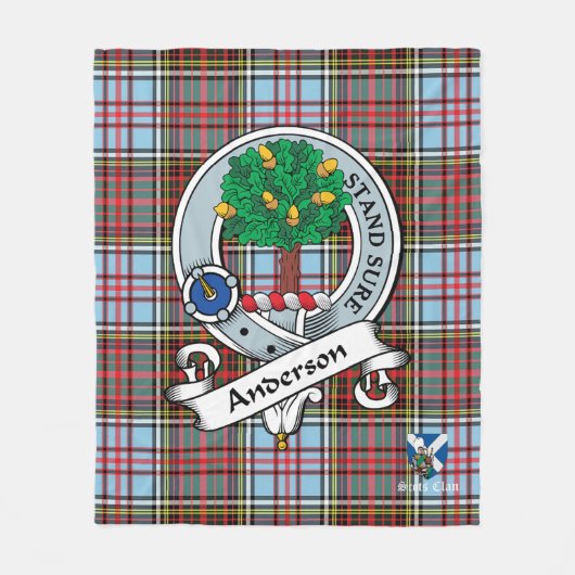 Couverture Polaire Anderson Ancien insigne de clan Scot Tartan Plaid (Devant)