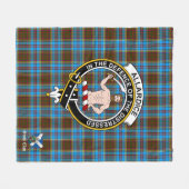 Couverture Polaire Anderson Clan Badge Tartan Plaid (Devant (Horizontal))