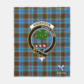 Couverture Polaire Anderson Clan Badge Tartan Plaid (Devant)