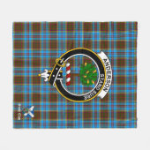 Couverture Polaire Anderson Clan Badge Tartan Plaid (Devant (Horizontal))