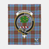 Couverture Polaire Anderson Moderne Clan Badge Tartan Plaid (Devant)