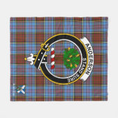 Couverture Polaire Anderson Moderne Clan Badge Tartan Plaid (Devant (Horizontal))