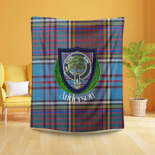 Couverture Polaire Anderson Scottish Clan Tartan & Crest