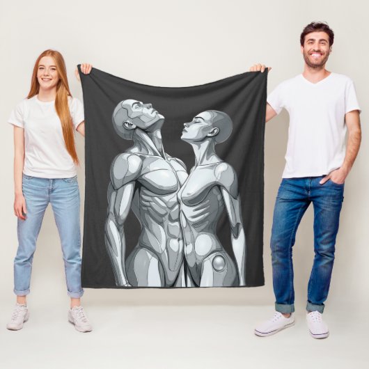 Couverture Polaire Android Union: Cyborg Couple Fleece Blanket (En situation)