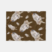 Couverture Polaire Âne drôle ravi mangeant une carotte, (Devant (Horizontal))