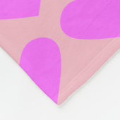 Couverture Polaire Âne mignon sur les coeurs roses (Coin)