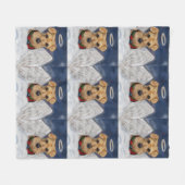 Couverture Polaire Ange Airedale Terrier (Devant (Horizontal))